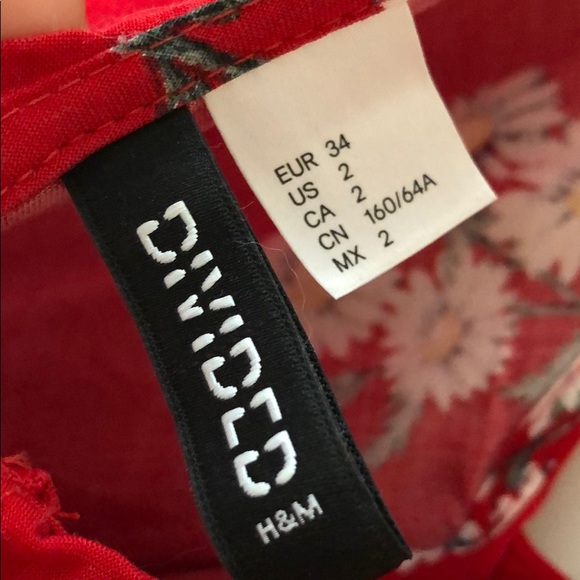 H&M | Red Floral Jumpsuit - Picture 5 of 5